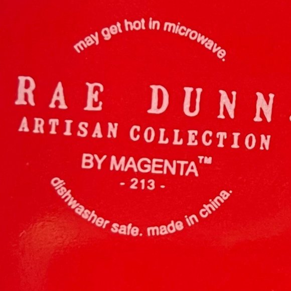 Rae Dunn Artisan Collection by Magenta Red FA LA LA! Mug ~ Handcrafted Look - Picture 7 of 7